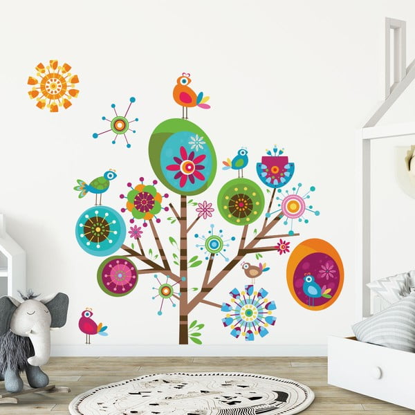 Bērnu sienas uzlīmju komplekts Ambiance Multicolor Tree