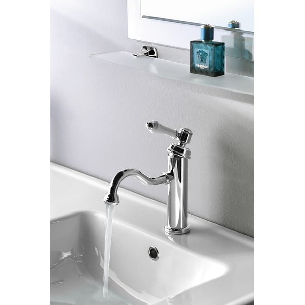 Spīdīgas sudraba krāsas stāvošs jaucējkrāns izlietnei Vienna – Sapho-image-2