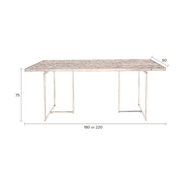 Ēdamgalds ar tērauda konstrukciju Dutchbone Class, 220 x 90 cm-image-4