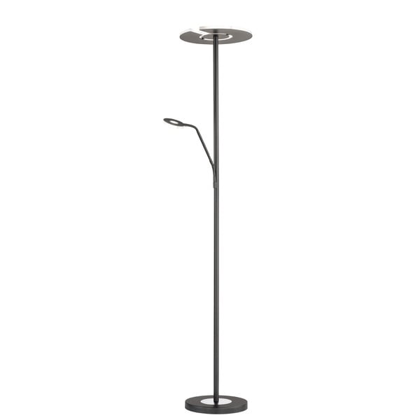 Melna LED stāvlampa ar regulējamu spilgtumu (augstums 180 cm) Dent – Fischer & Honsel