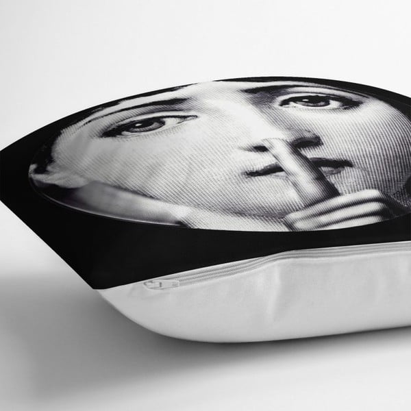 Spilvendrāna Minimalist Cushion Covers BW Smia, 45 x 45 cm-image-1