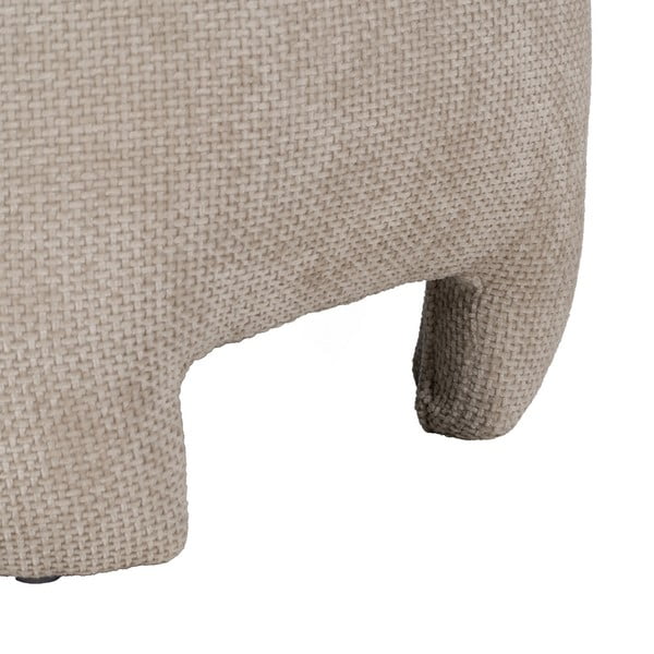 Bēšs pufs no šenila auduma – Ixia-image-3