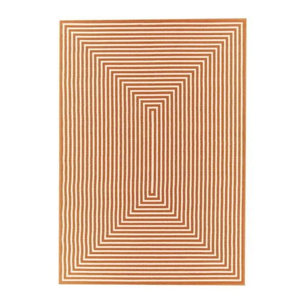 Oranžs āra paklājs Floorita Braid, 133 x 190 cm