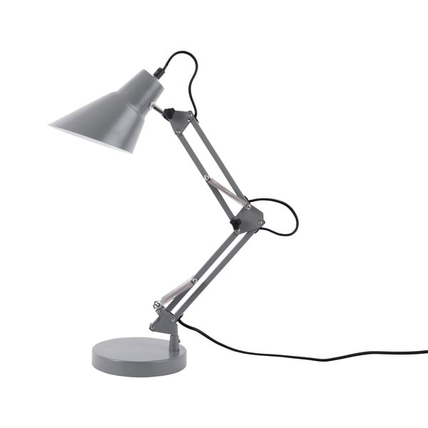 Pelēka dzelzs galda lampa Leitmotiv Fit