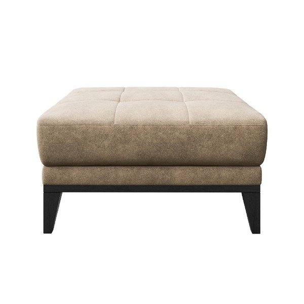 Smilškrāsas kāju soliņš no ādas imitācijas MESONICA Musso Tufted-image-2