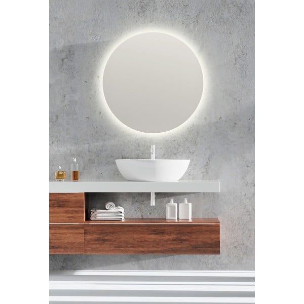 Sienas spogulis ar gaismu ø 60 cm Luna – Mirrors and More-image-2