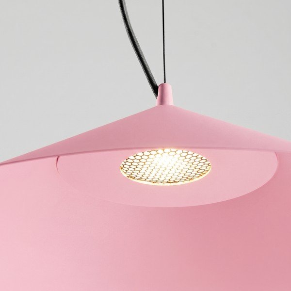 Rozā metāla LED piekaramā lampa ø 50 cm FINT – Thoro-image-2