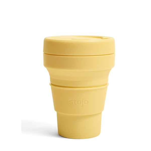 Dzeltena salokāma ceļojumu krūze Stojo Pocket Cup Mimosa, 355 ml