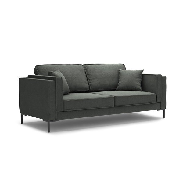 Tumši pelēks divvietīgs dīvāns Milo Casa Attilio, 160 cm-image-2