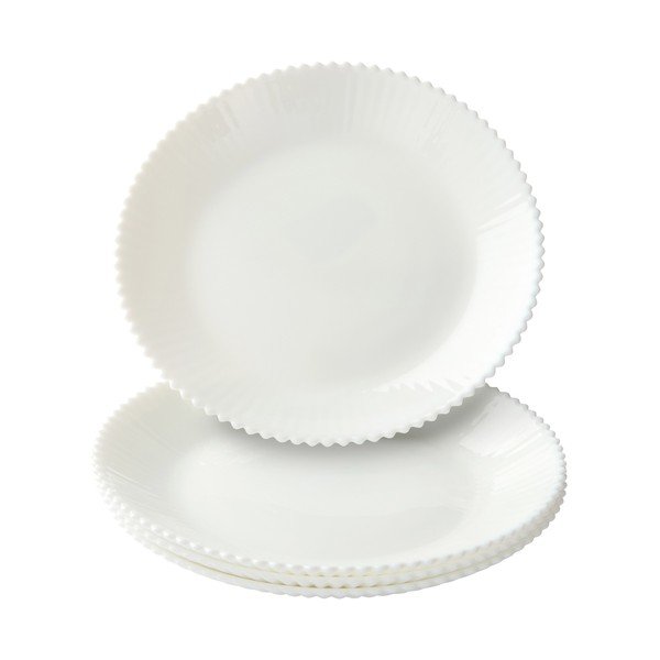 Balti stikla šķīvji (4 gab.) ø 25 cm Alessia – Jotex
