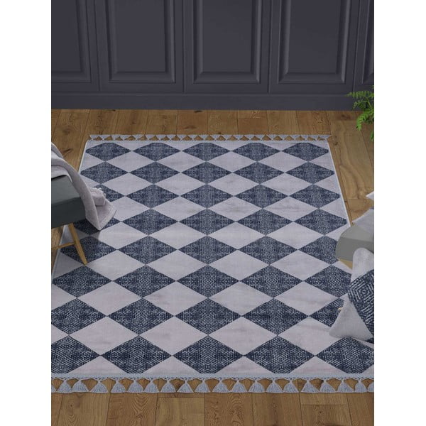 Pelēks mazgājams paklājs 180x120 cm – Vitaus-image-1