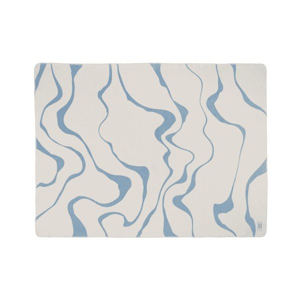 Zils/krēmkrāsas pleds 150x200 cm Felu – noo.ma-image-3