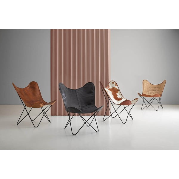 Brūns ādas krēsls Sømcasa Farfalla-image-1