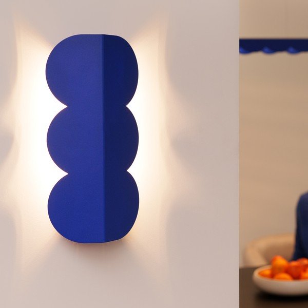Tumši zila alumīnija sienas lampa BISCUIT – Thoro-image-2