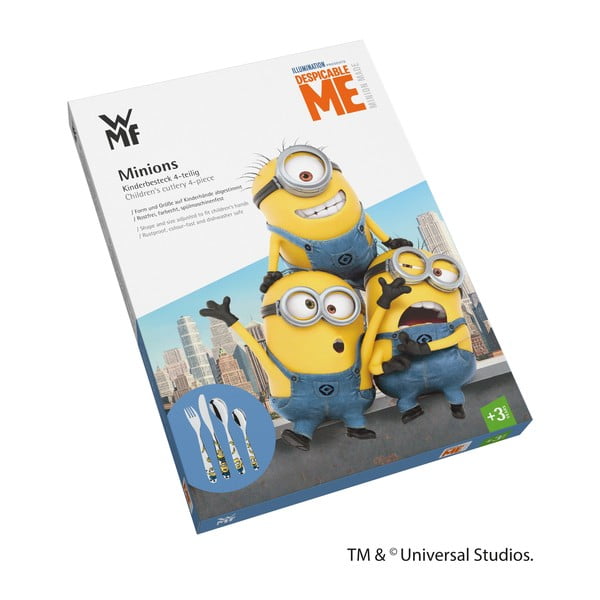 4 daļīgs bērnu galda piederumu komplekts no nerūsējošā tērauda WMF Minions-image-1