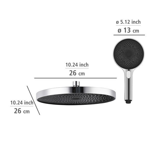 Nerūsējošā tērauda dušas komplekts spīdīgā sudraba krāsā 120 cm Soft Water – Wenko-image-3