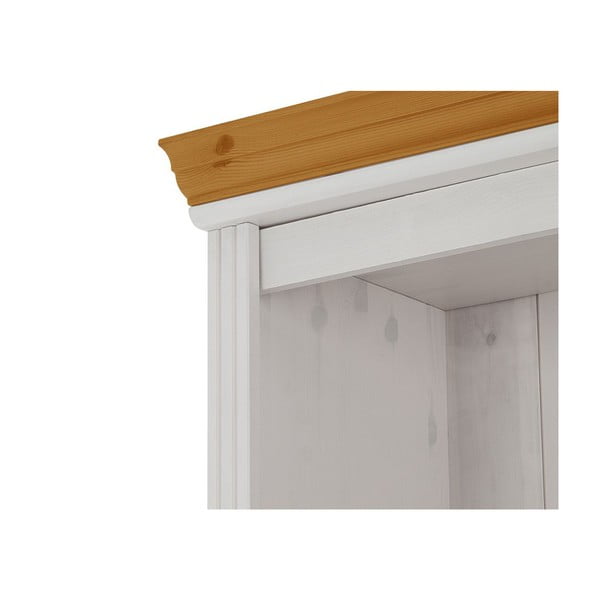 Balta priedes masīvkoka vitrīna 74x223 cm Anita – Støraa-image-1