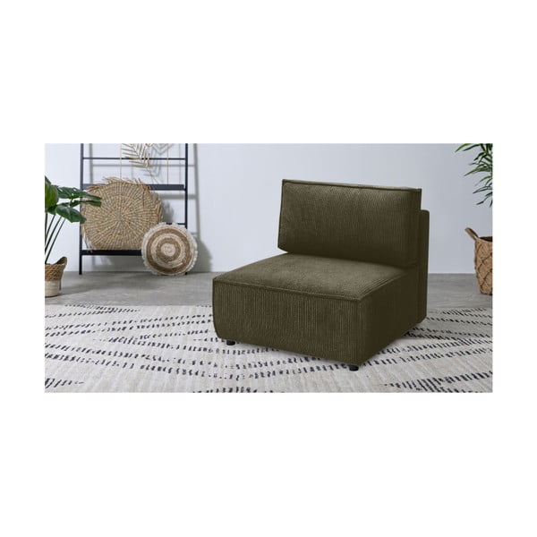 Gaiši zaļš velveta modulārais dīvāns (vidējā moduļa) Nihad modular – Bobochic Paris-image-1