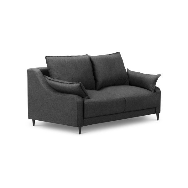 Tumši pelēks dīvāns Mazzini Sofas Ancolie, 150 cm-image-2