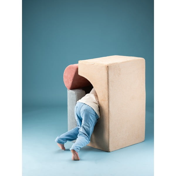 Gaiši brūns velveta putu rotaļu laukums 75x49x37 cm Rainbow Montessori – Wigiwama-image-4