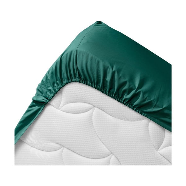 Zaļš palags no organiskās kokvilnas  ar gumiju 180x200 cm Biolina – douceur d'intérieur-image-3