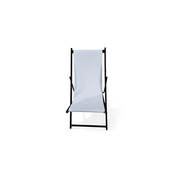 Balts saliekams dārza atpūtas krēsls Bonami Essentials Deck, garums 106 cm-image-1