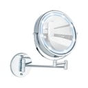 Kosmētikas spogulis ar gaismu/palielināmais (5x) ø 17,5 cm Power-Loc Lumi – Wenko