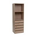 Dabīga toņa atvērta tipa moduļu drēbju skapis ar ozolkoka imitāciju 60x180x45 cm Modular – Casa Selección