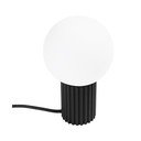 Melna galda lampa ar stikla abažūru (augstums 19 cm) Orbital – Sollux