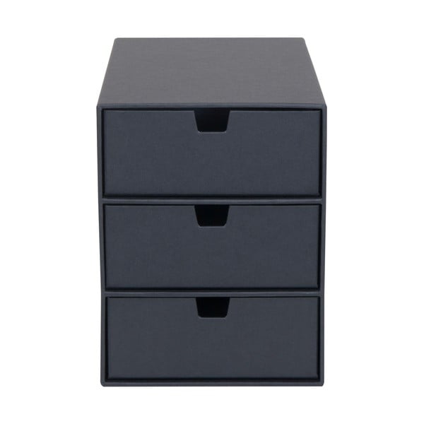 Tumši pelēka uzglabāšanas kaste ar 3 atvilktnēm Bigso Box of Sweden Ingrid-image-2