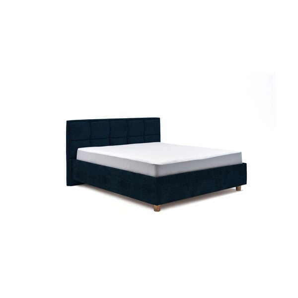 Tumši zila divguļamā gulta ar glabāšanas vietu ProSpánek Karme, 160 x 200 cm