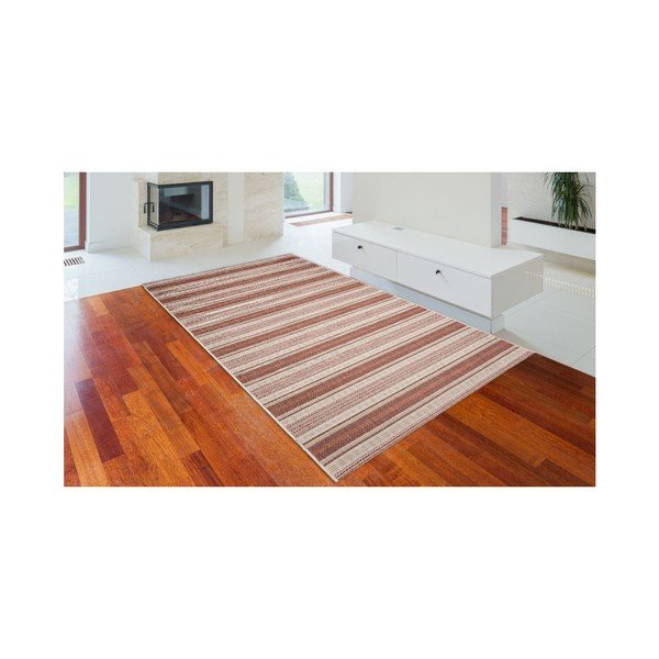 Bēšs un sarkans āra paklājs Floorita Riga, 135 x 190 cm-image-3