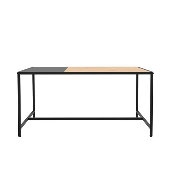 Melns/dabīga toņa žurnālgaldiņš 60x100 cm Altino – Unique Furniture