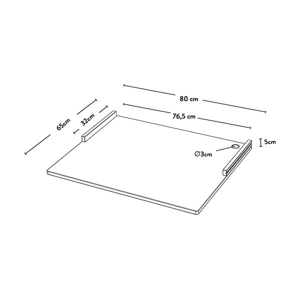Tumši zaļa moduļu plauktu daļa – rakstāmgalds 80x5 cm Dakota – Tenzo-image-4