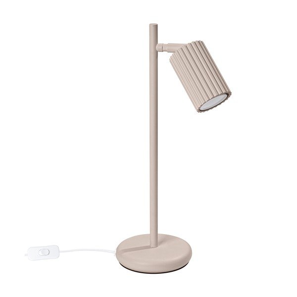 Pelēkbrūna metāla galda lampa (augstums 43 cm) Gleam – Sollux