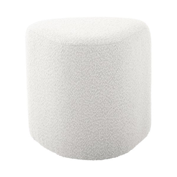 Balts pufs no buklē auduma Ada – Leitmotiv-image-2