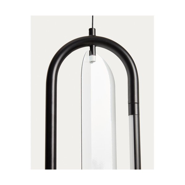 Melna LED stāvlampa (augstums 300 cm) Bow – Kave Home-image-4