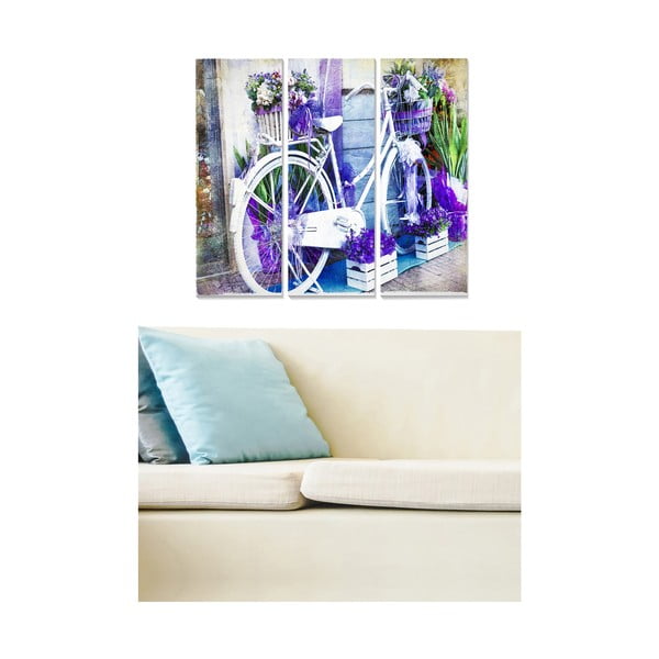 Gleznas (3 gab.) 20x50 cm Lavender – Wallity-image-1
