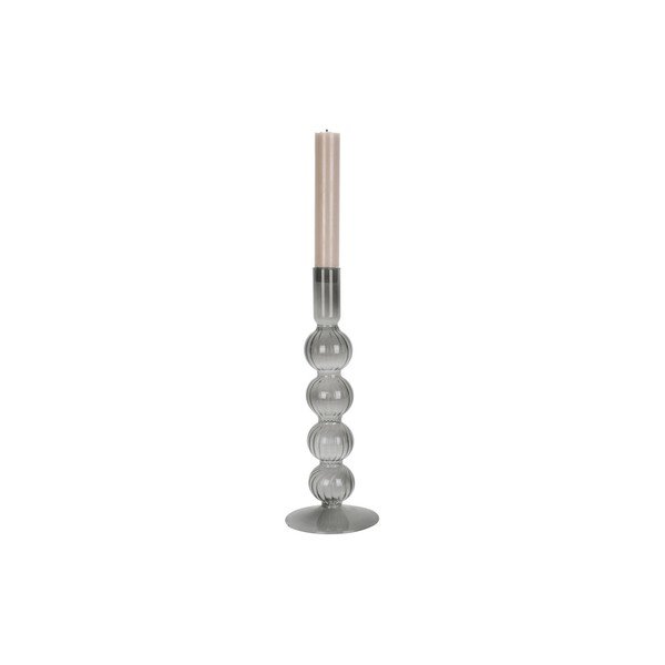 Pelēks stikla svečturis PT LIVING Bubbles-image-1