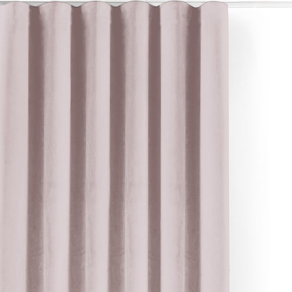 Gaiši rozā samta daļēji gaismu necaurlaidīgs aizkars 200x175 cm Velto – Filumi