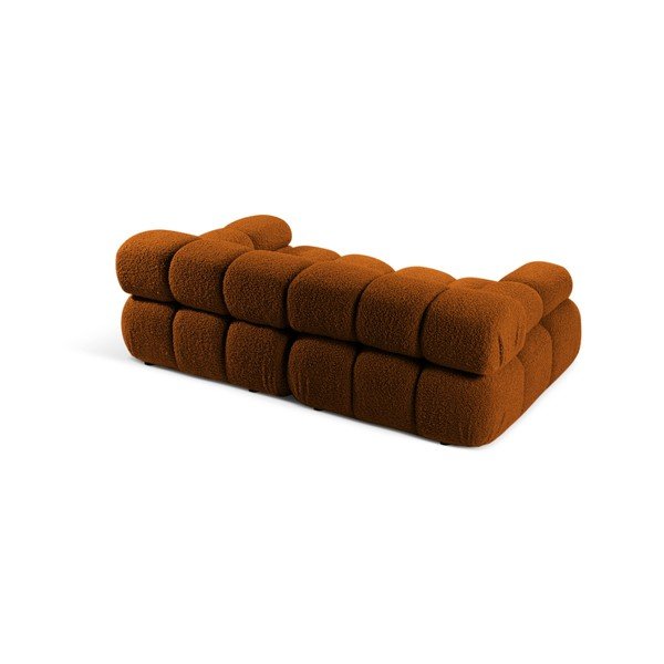 Terakotas oranžs modulārais dīvāns no buklē auduma 188 cm – Micadoni -image-2