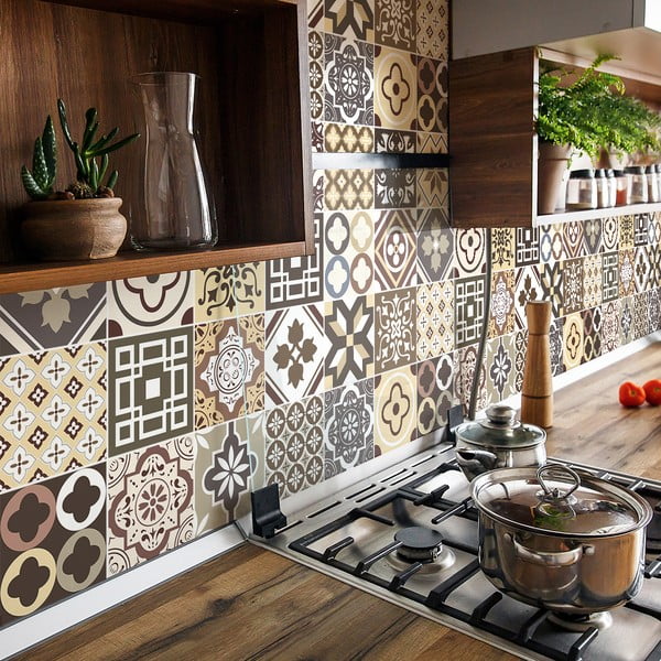 Sienas uzlīmju komplekts (24 gab.) Ambiance Kenjito, 15 x 15 cm-image-3