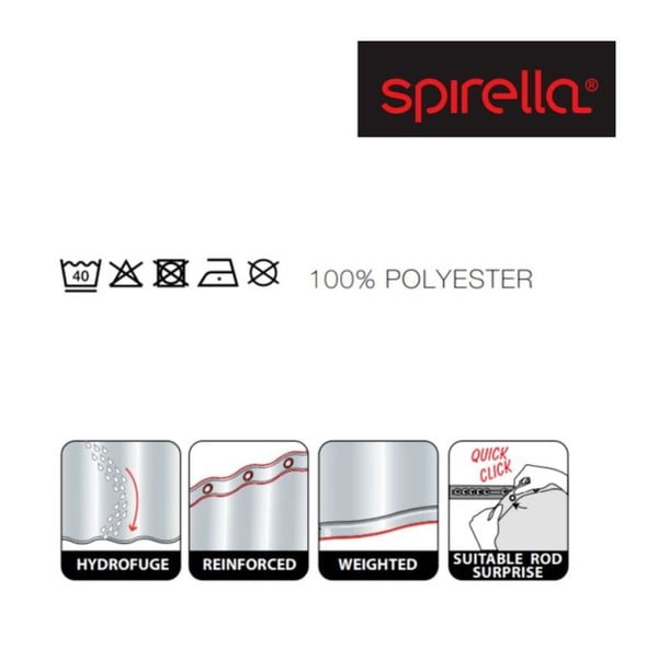 Dušas aizkars 180x200 cm Ricco – Spirella-image-4