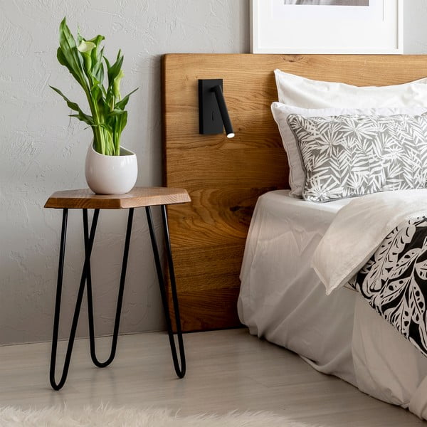 Melna sienas lampa SULION Clara, augstums 16,5 cm-image-1