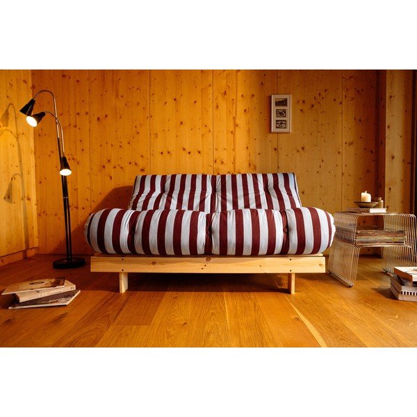 Bordo/gaiši zils salokāms dīvāns 140 cm Roots – Karup-image-1