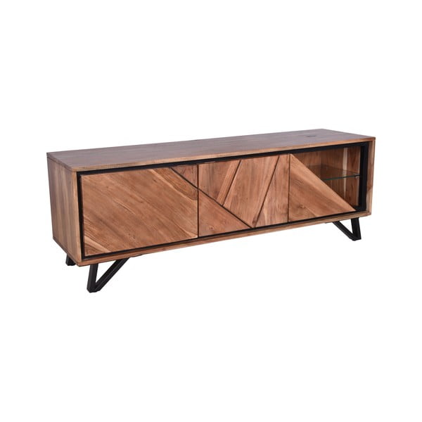 Dabīga toņa akācijas masīvkoka TV galdiņš 150x51x40 cm Ambala – Interia Home & Living-image-2