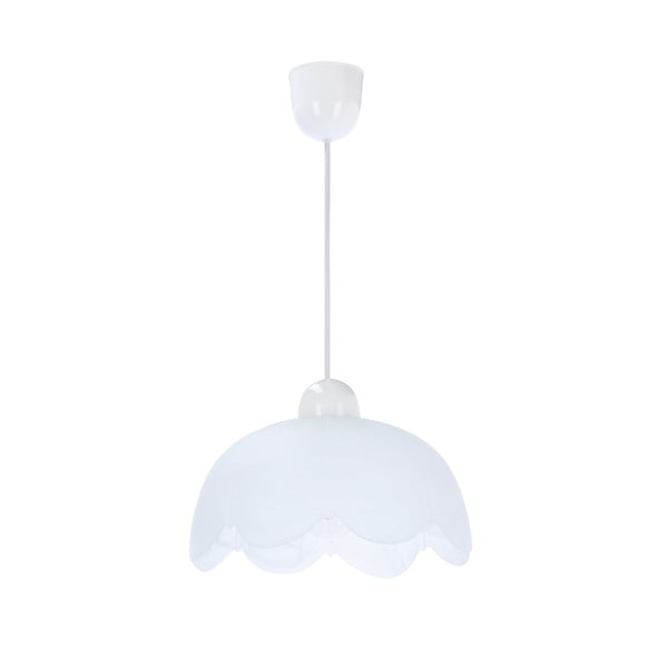 Balta piekaramā lampa ar stikla abažūru ø 25 cm Bratek – Candellux Lighting