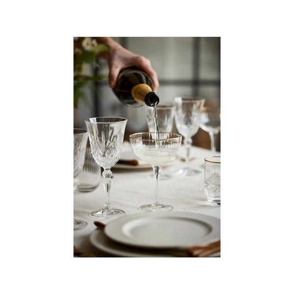 4 kokteiļu glāžu komplekts ar apzeltītu maliņu Lyngby Glas Palermo, 315 ml-image-3