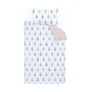 Kokvilnas bērnu gultas veļa 200x135 cm Ananas – Pineapple Elephant