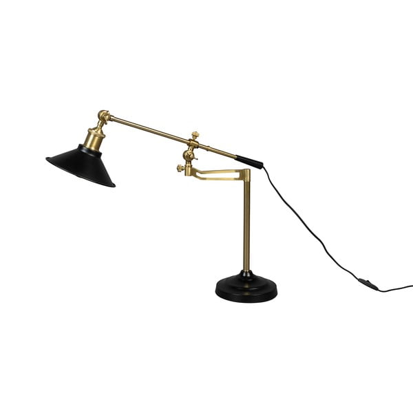 Melna/zelta krāsas galda lampa (augstums 50 cm) Penelope – Dutchbone